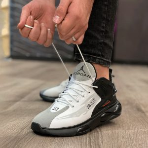 کتانی جردن 23 مردانه زنانه رنگ سفید مشکی سایز 37 تا 44