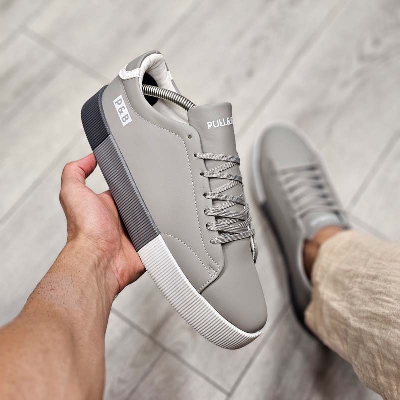 کفش کتونی مردانه مدل پول اند بیر طوسی روشن سایز 40 41 42 43 44 کفش کتونی مردانه مدل پول اند بیر طوسی روشن سایز 40 41 42 43 44