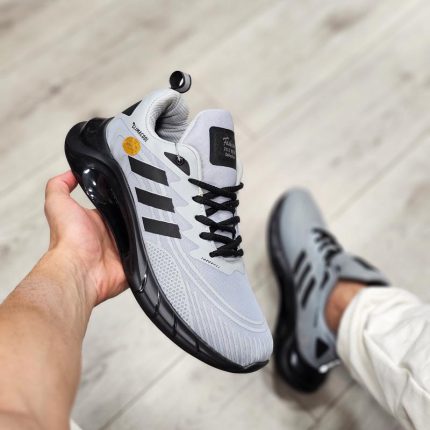 کتونی اسپرت مردانه آدیداس طوسی روشن سه خط سایز 41 تا 44