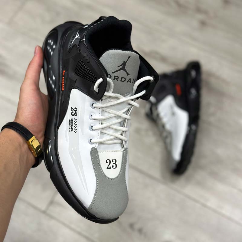 کتانی جردن 23 مردانه زنانه رنگ سفید مشکی سایز 37 تا 44