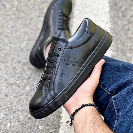 ونس مردانه مشکی مدل جک اند جونز دور دوخت-کد 1051