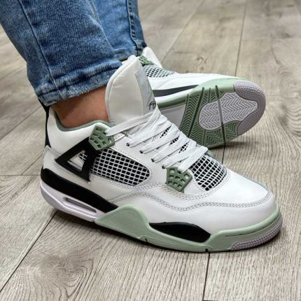 کتونی نایک جردن 4 مردانه رنگ سفید سبز های کپی کد 27000